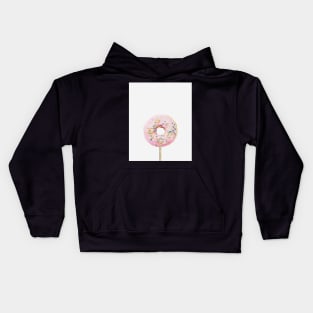 Pink donut Print Pink, Girls Nursery Room Decor, Candy, Kids room print art, Trendy modern print Kids Hoodie